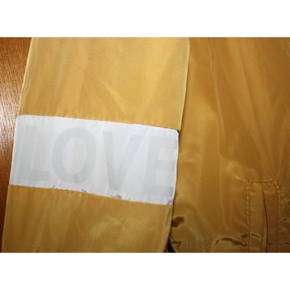 Kelly By 26 International Windbreaker Jacket Sz S(7/8) Gold White Stripe Love - Picture 4 of 10
